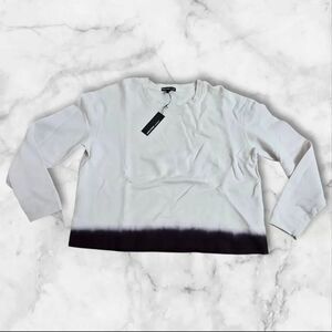 James Perse Sweatshirt White & Purple Size 0